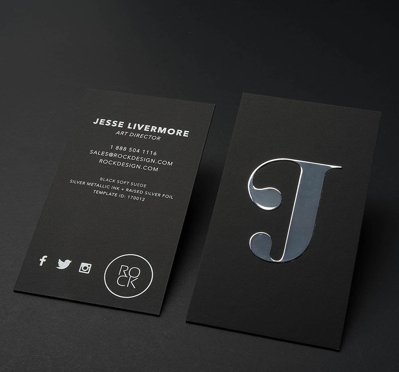 Business Cards Metallic Foil (Raised) detail 4