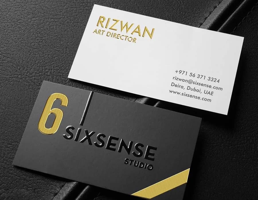 Business Cards Spot UV (Raised) detail 4