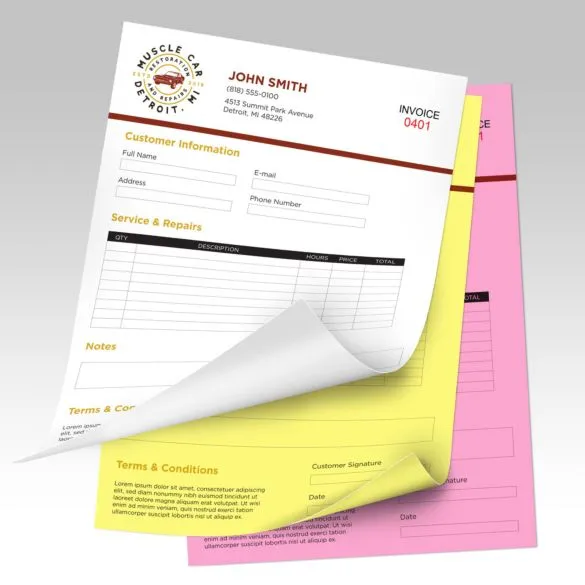 NCR Forms (2 or 3 Part) detail 3