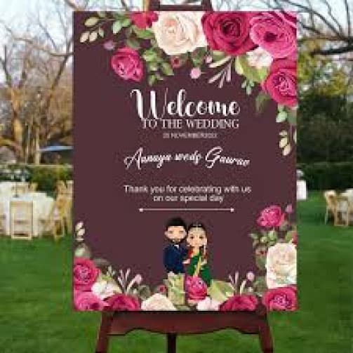 Welcome Boad Wedding 