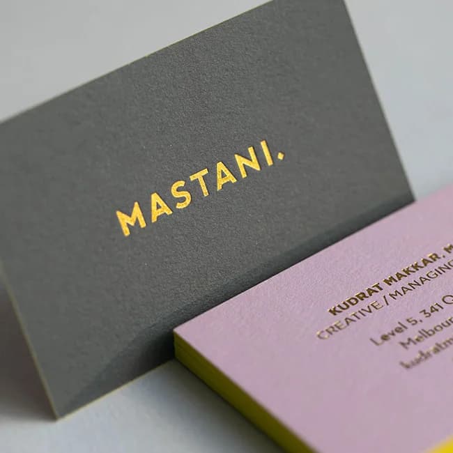 Business Cards Metallic Foil (Raised) detail 3